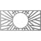 Ekena Millwork Hoover Architectural Grade PVC Pierced Ceiling Medallion, Black, 40"W x 20"H x 14 3/4"ID x 1"P CMPP40X20HOSBL - alternate 2